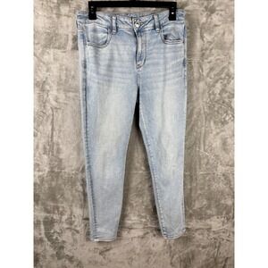 American Eagle juniors 12 Short Hi Rise Jegging Next Level Stretch Light Wash